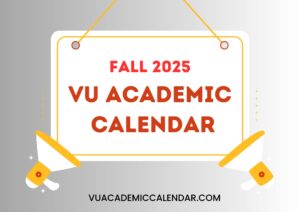 VU Academic Calendar Fall 2025
